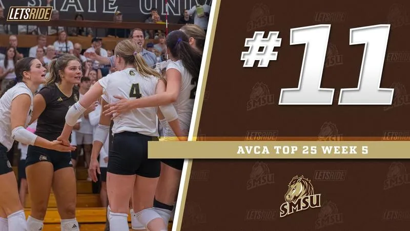 Mustang volleyball remains at No. 11 in AVCA poll