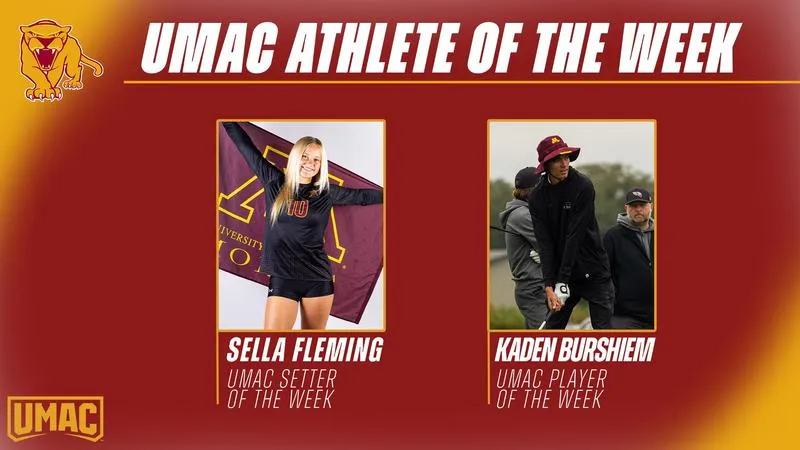 Cougars Continue to Shine with Two More UMAC Athlete of the Week Honors