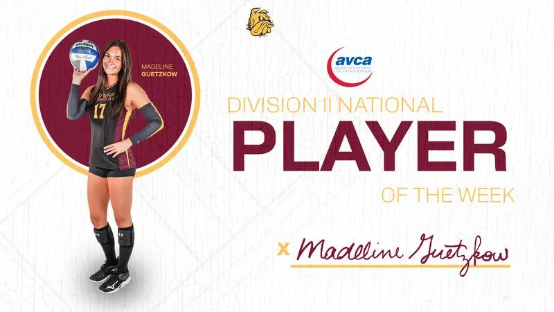 Madeline Guetzkow Named AVCA Division II National Player of the Week