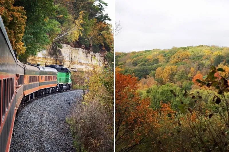 Experience Fall Colors on a Train Ride Through Western WI