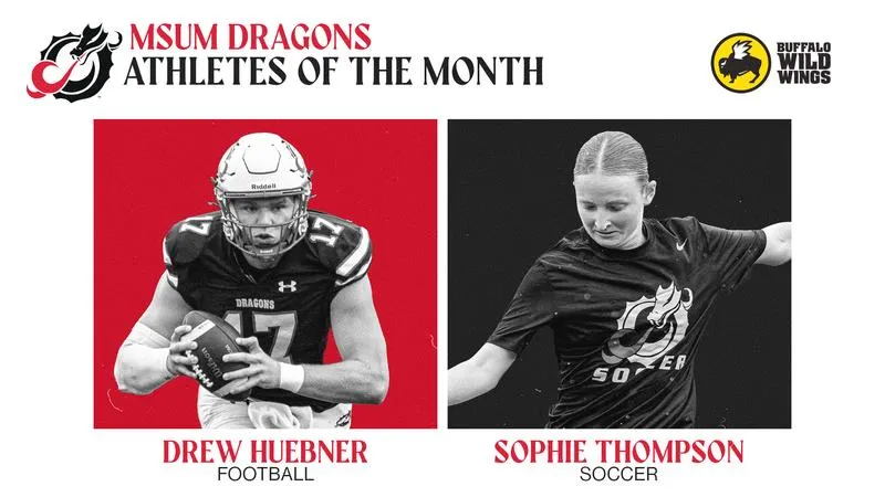 Huebner, Thompson Named MSUM Athletes of the Month - Presented by Buffalo Wild Wings