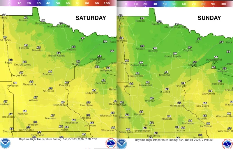 Minnesota weather: Beautiful fall weekend ahead