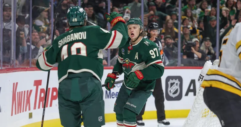 Kirill Kaprizov scores twice as the Minnesota Wild beat the Boston Bruins 4-1