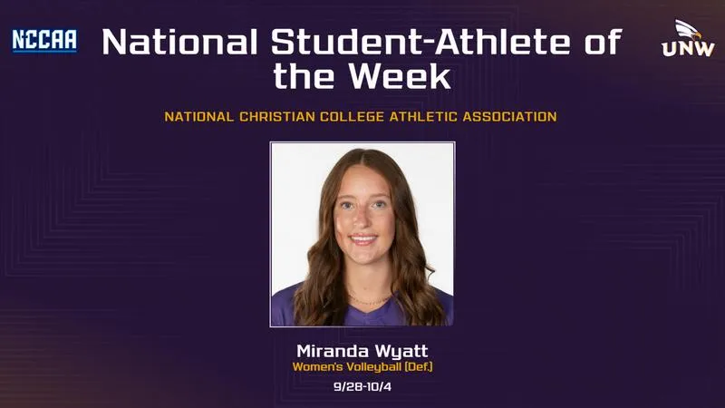 Wyatt Powers Her Way to NCCAA Student-Athlete of the Week Award