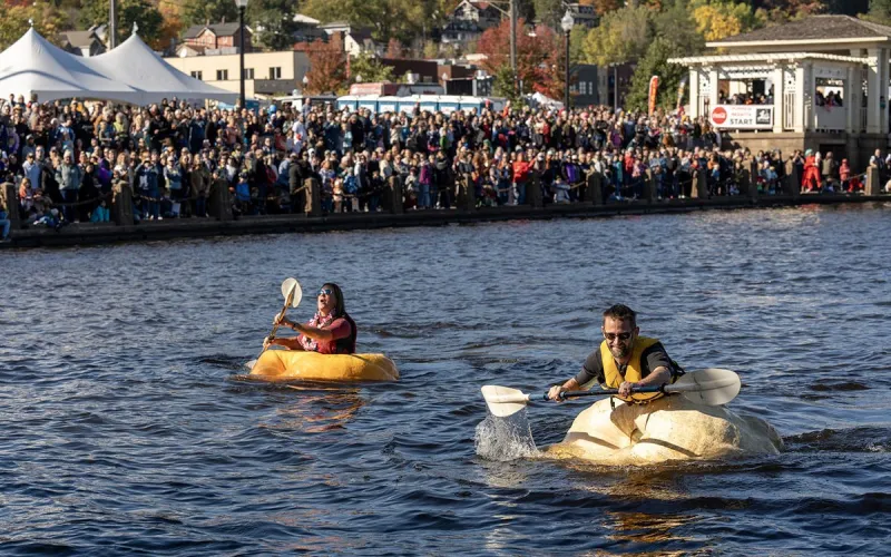 Pumpkin Pilots Prepare to Paddle Race