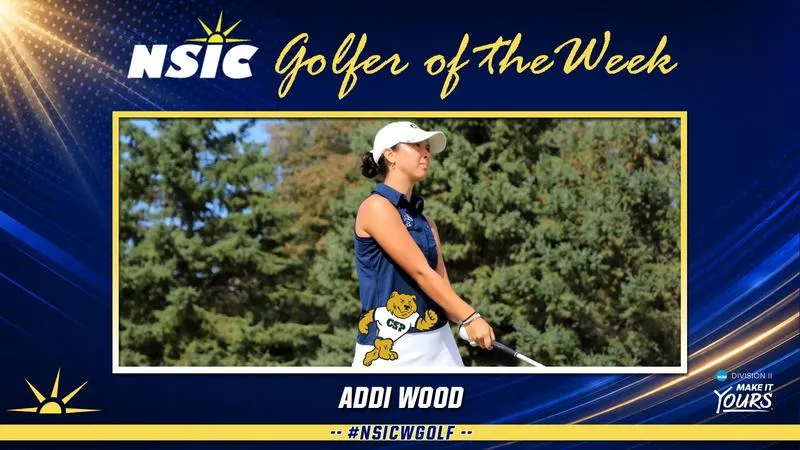 Wood's record setting performance earns NSIC Golfer of the Week honors