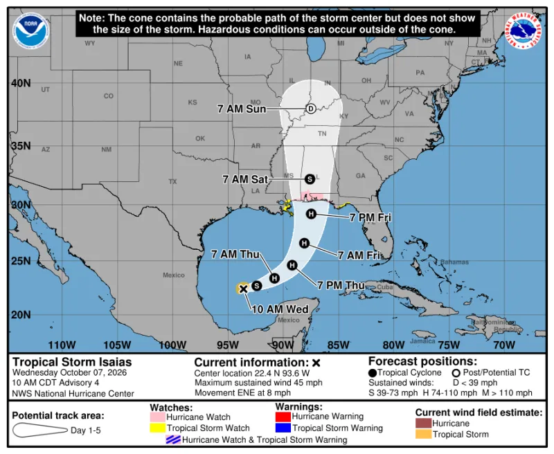 Isais set to become the Atlantic's first hurricane in a remarkably late start