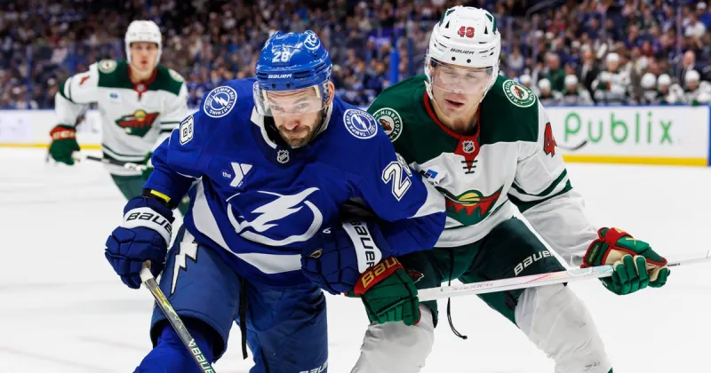 Carlson scores twice to help the Lightning beat the Wild 3-2