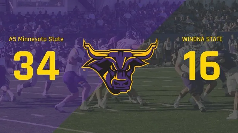 Strong Second Half Leads No. 5 Mavericks to 34-16 Victory at Winona State