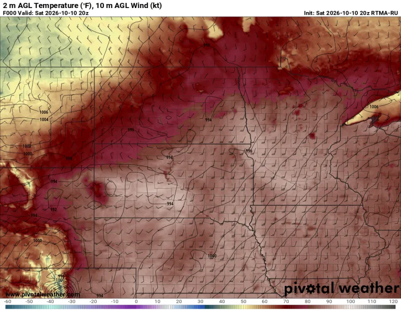 Record highs and strong winds prevail across the region