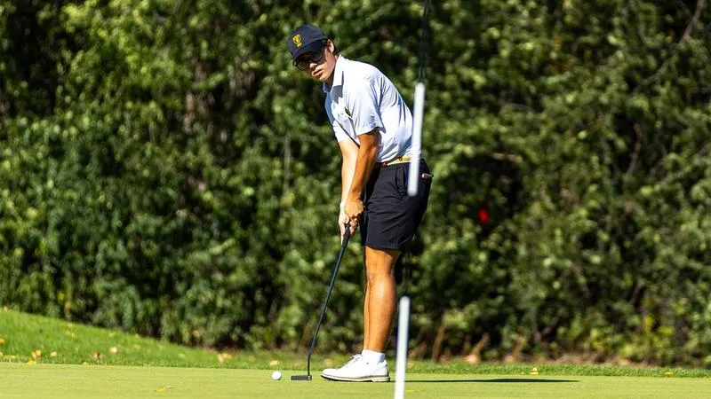 Men's golf shoots second-best round ever at MIAC Championships