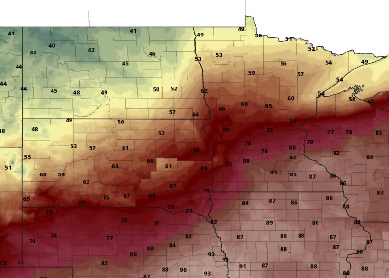 Minnesota weather: Much cooler north with some showers