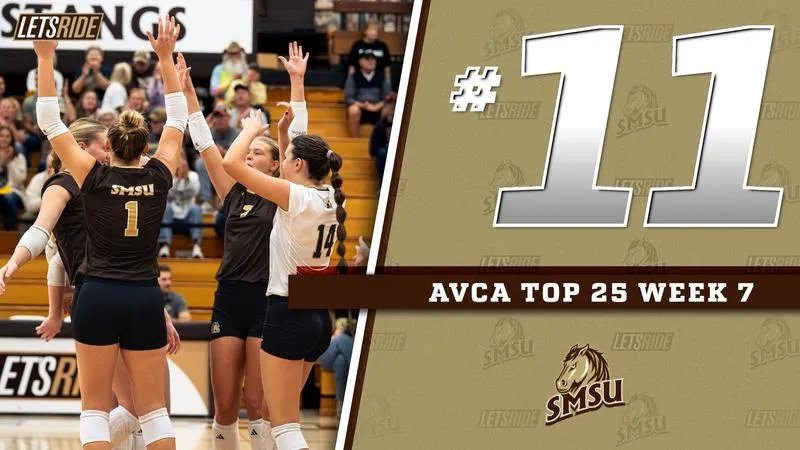 Mustangs jump to No. 11 in recent AVCA poll