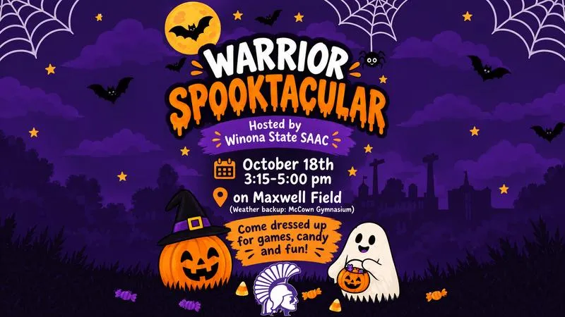 Winona State SAAC To Host Annual Warrior Spooktacular on October 18