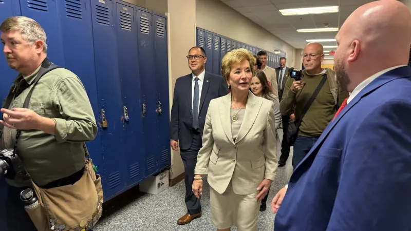 Education Secretary McMahon defends cuts in Minn. visit