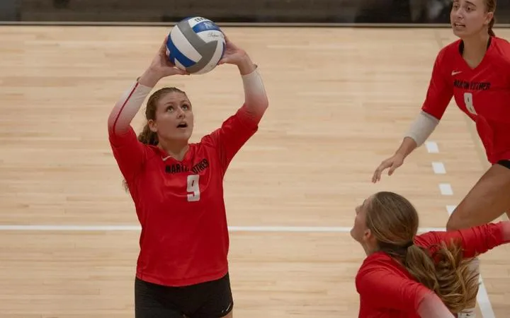Walz records 1500th assist as Knights sweep North Central