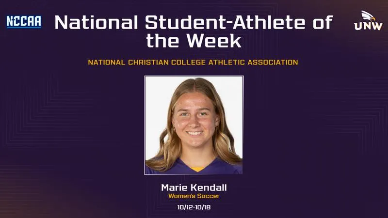 Kendall Kicks Her Way to NCCAA Student-Athlete of the Week Honors