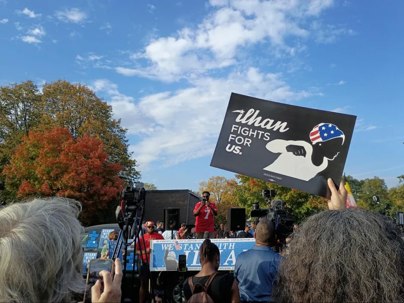 Supporters rally for Omar after federal agents search her Washington home