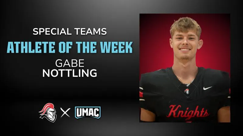 Nottling wins second UMAC athlete of the week award