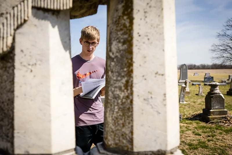 Cemetery survey project helps students develop research skills, community connections