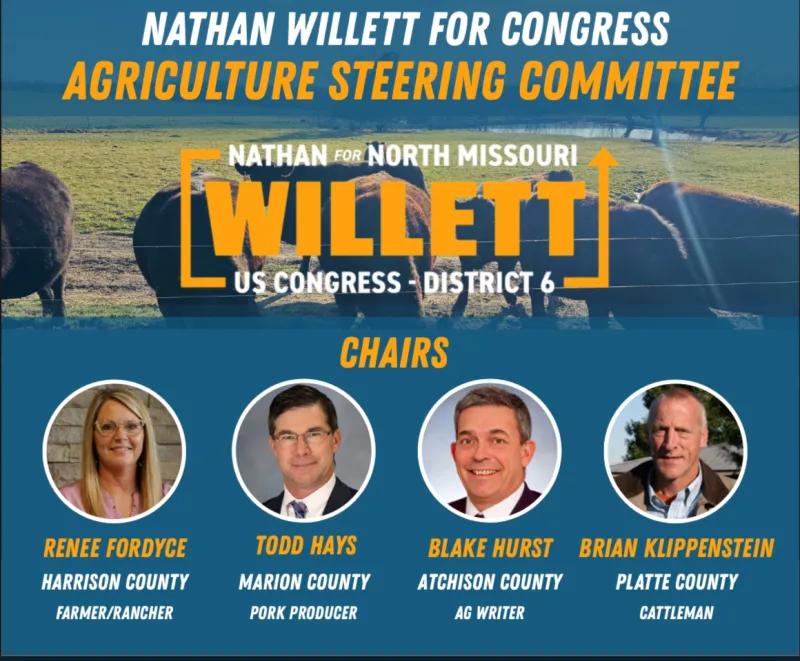 Willett Announces Agriculture Steering Committee for Congressional Campaign