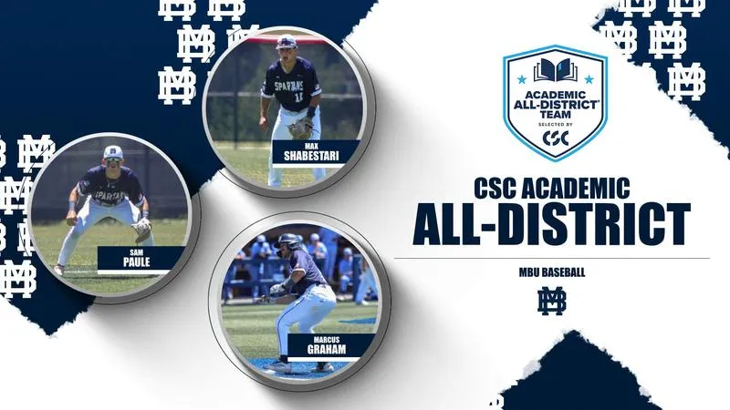 MBU Baseball Lands Three on CSC Academic All-District Baseball Team