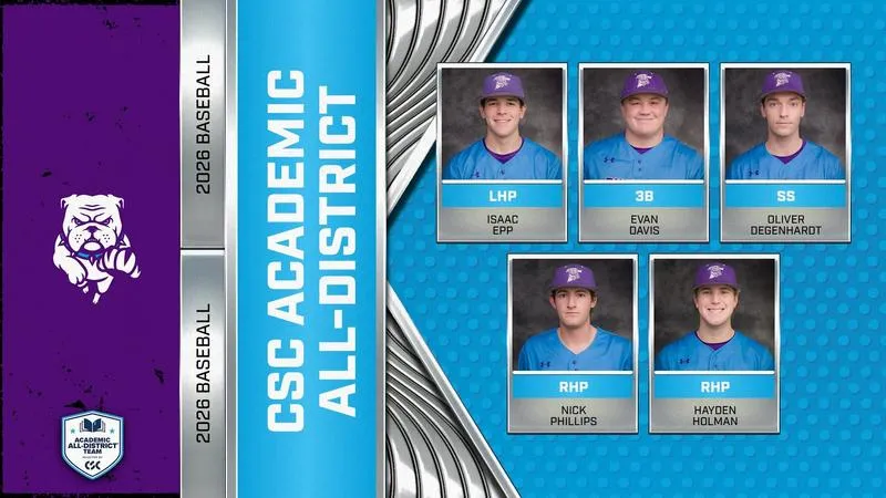 Five Bulldogs Named CSC Academic All-District