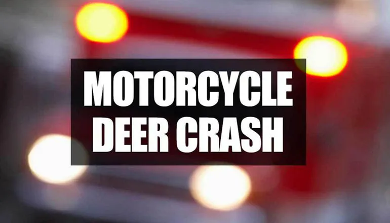 Motorcycle strikes deer in Marion County