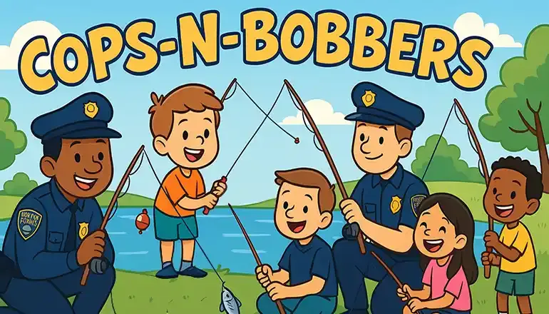 Community partners help Trenton Cops N Bobbers event serve 72 youth