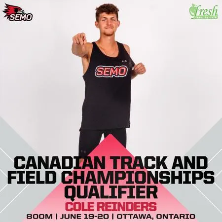 Reinders Qualifies for Canadian Track and Field Championships