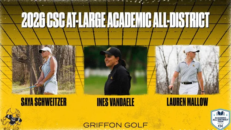 Golf places three on CSC Academic All-District Team