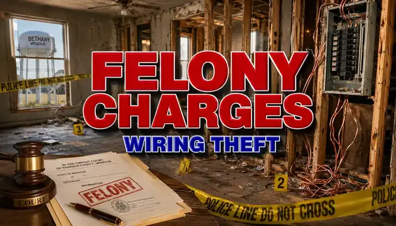 Bethany resident charged with theft and property damage