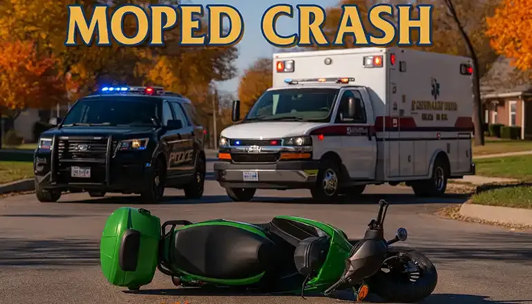 Yamaha moped overturns on Highway 136 injuring Iowa woman