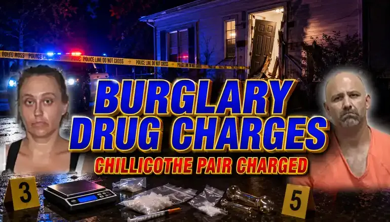Two face drug and burglary charges after home break-in