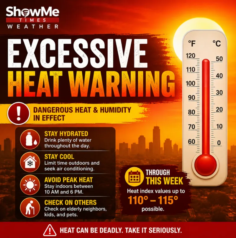Excessive Heat Warning Issued for Stoddard County, Missouri