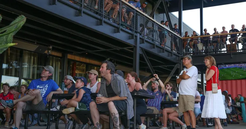 Columbian's watched from local restaurants as the U.S. defeated Bosnia to advance to the Round of 16
