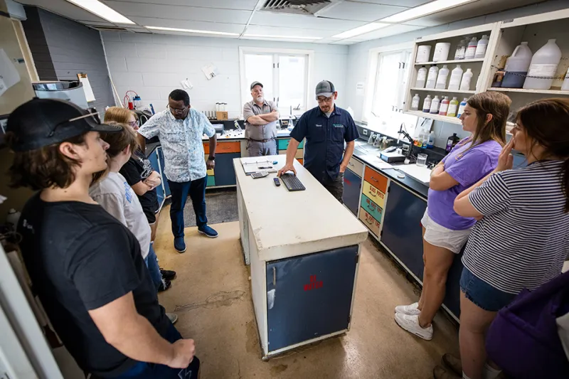 Geology, chemistry students explore skills, careers during visits to DNR, EPA laboratories
