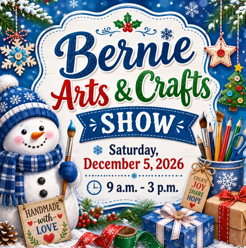 Bernie Arts & Crafts Show Set for Saturday, December 5, 2026