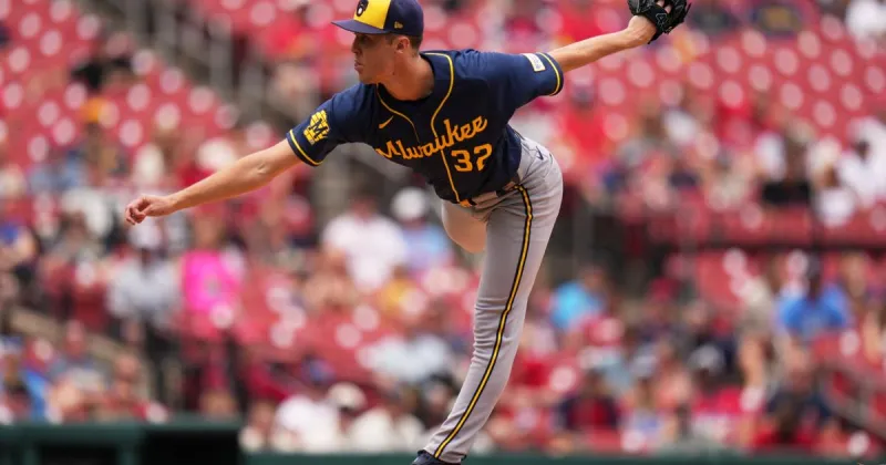 Misiorowski fans 11, Yelich drives in 2 as Brewers beat Cardinals 4-3 in Game 1 of doubleheader