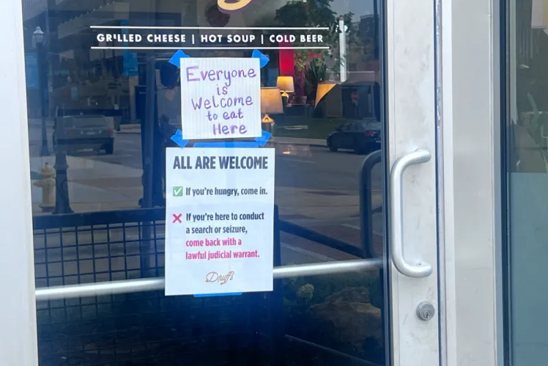 Druff"s adds new signage to clarify position on police