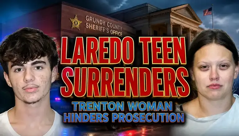 Trenton woman charged after Laredo suspect surrenders to officers