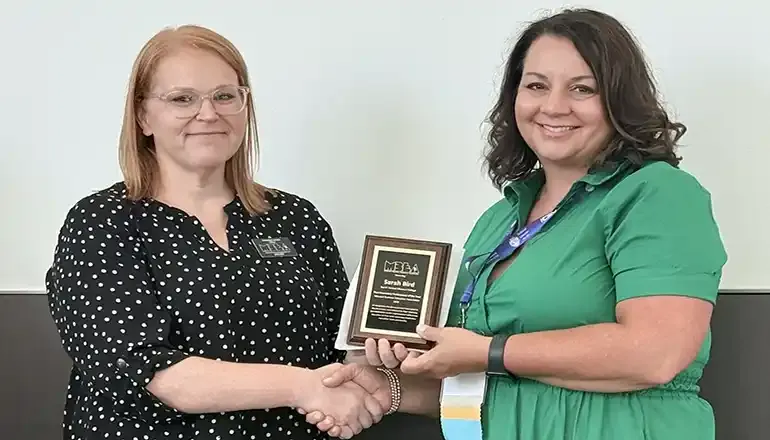 Sarah Bird receives MBEA Post-Secondary Professional of the Year Award
