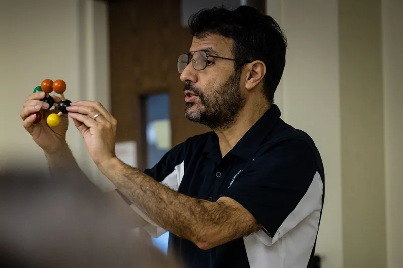 Meziani embracing role as first Goeders Endowed Professor in Chemistry