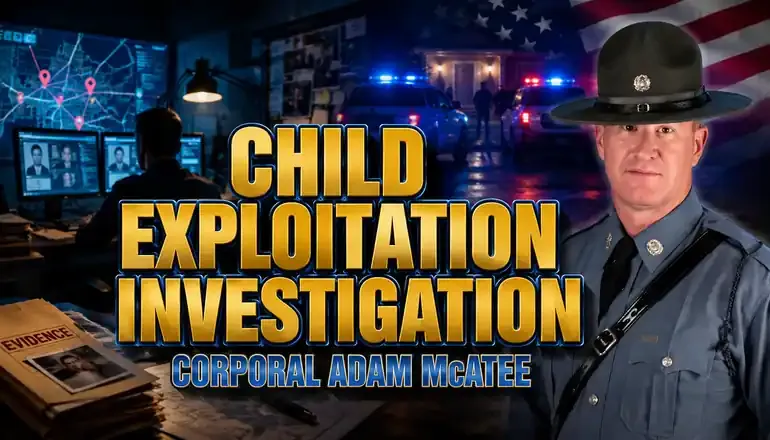 Corporal Adam McAtee honored for child exploitation investigation