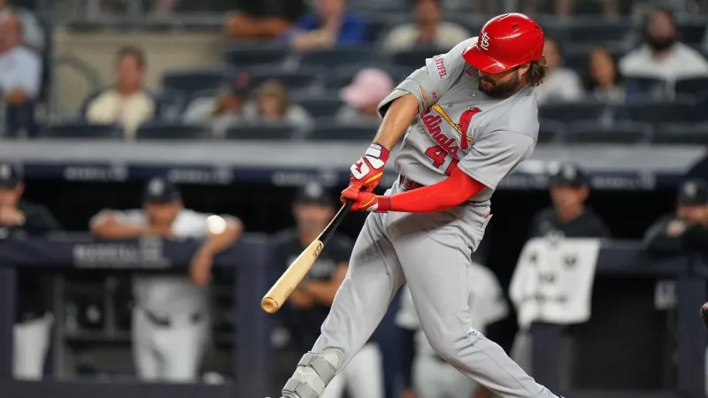 Alec Burleson hits 3 homers for Cardinals at Yankee Stadium after trade deadline passes