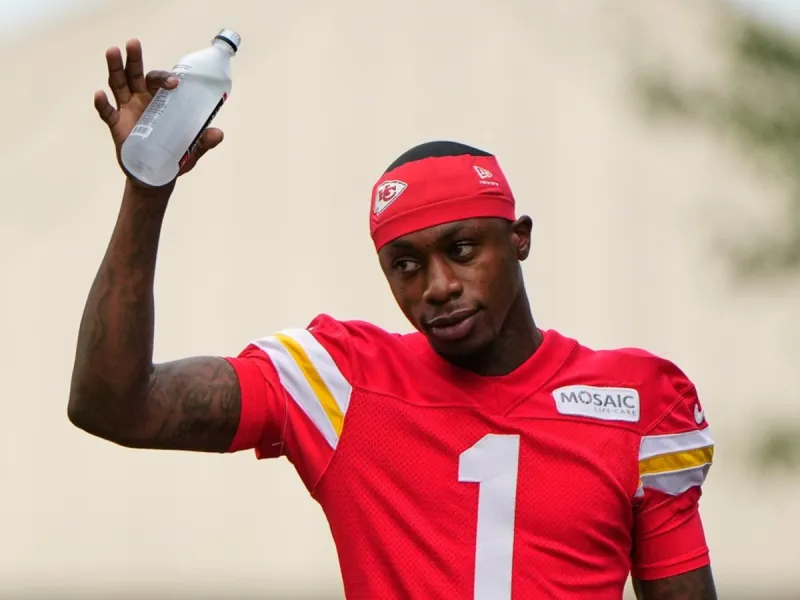 Chiefs hit by 2 training camp injuries as wide receivers Xavier Worthy, Cyrus Allen leave practice