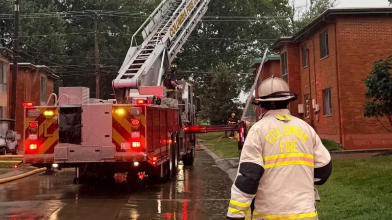 Power loss causes fire at Columbia apartment complex