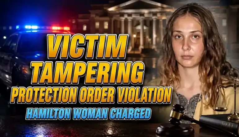 Hamilton woman charged with tampering, protection-order violation