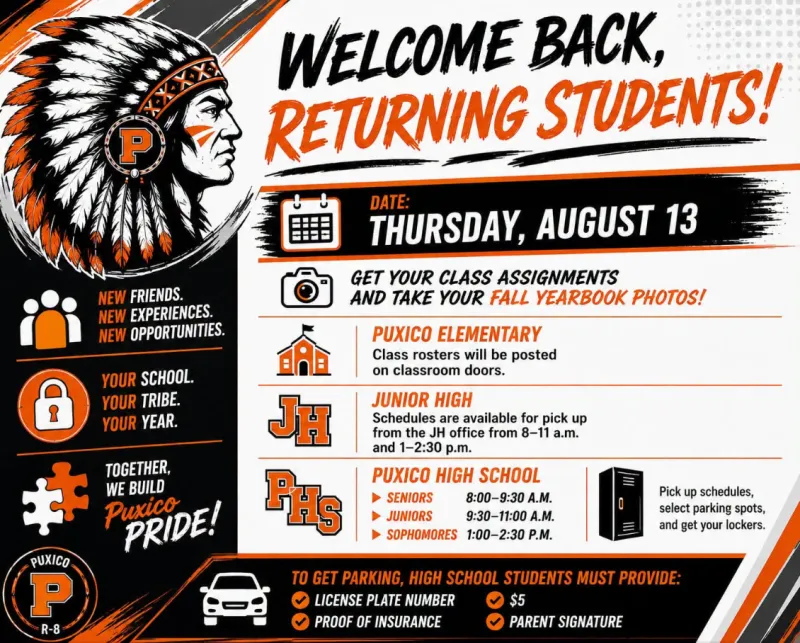 Welcome Back Puxico Indians