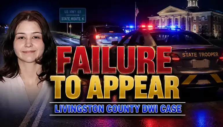 Failure-to-appear warrant is served in Livingston County DWI case